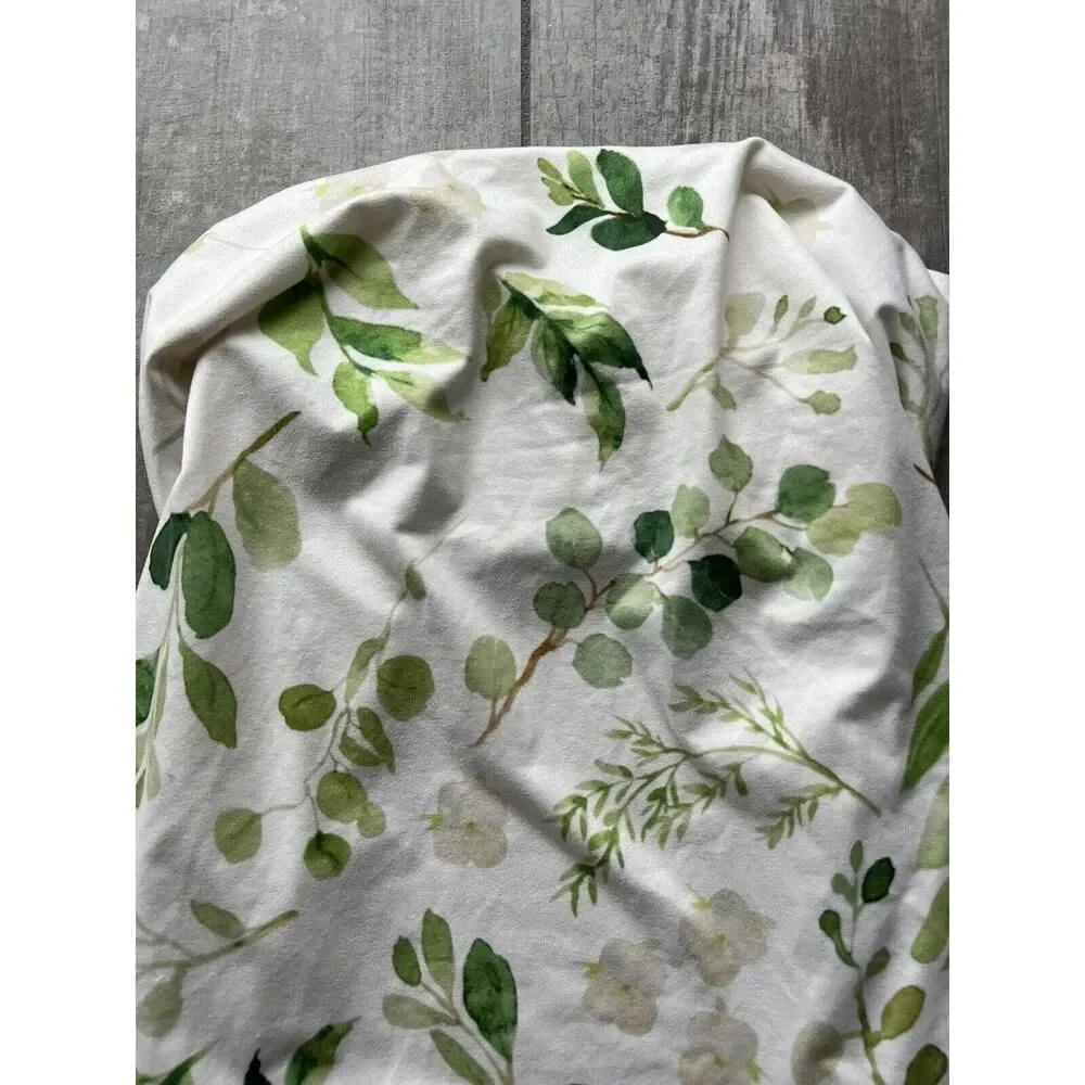 Baby Girl Nursery Diaper Changing Pad Cover Watercolor Floral Greenery Boho